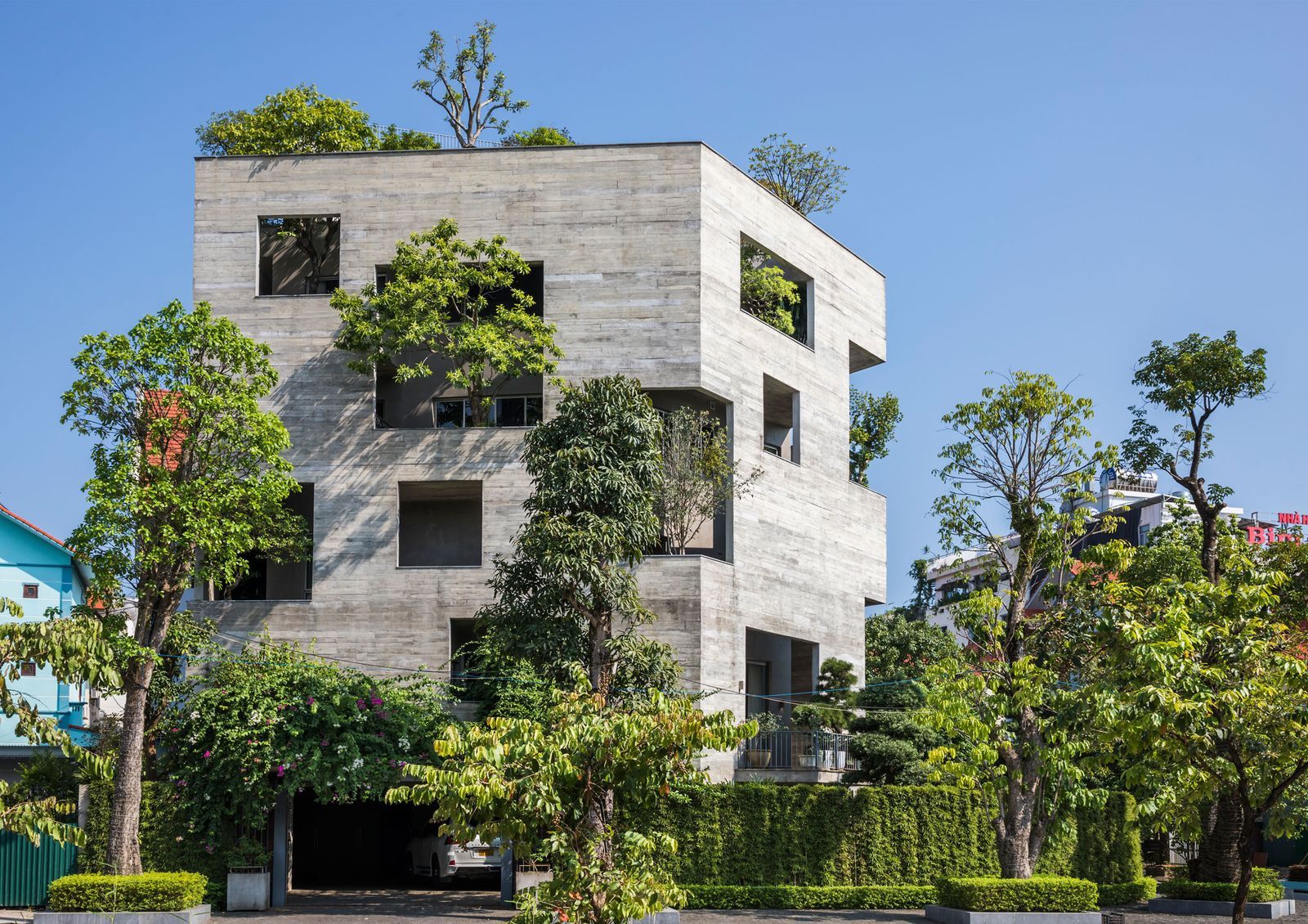 Dachbegrünung Dachgarten Pflanzen Dach Ha Long Villa VTN