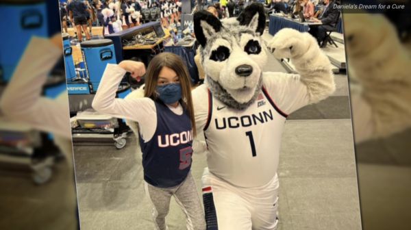 Daniela and Jonathan the husky show off their muscles