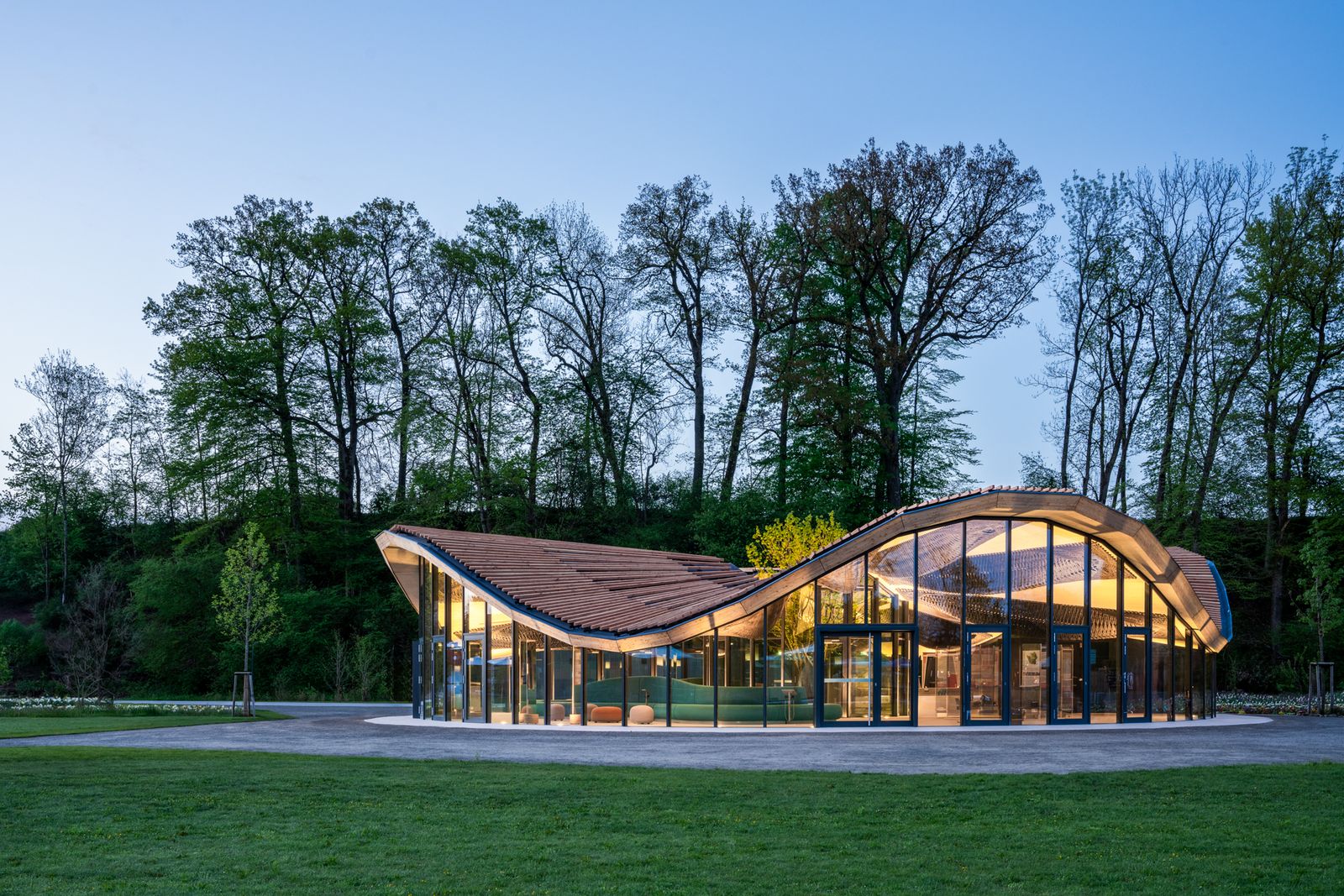 Hybrid Flachs Pavillon der Landesgartenschau Wangen