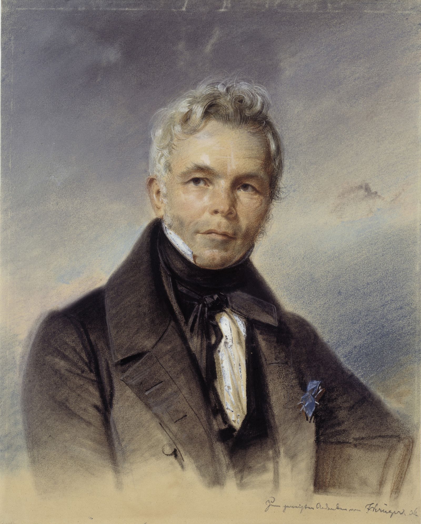 Karl Friedrich Schinkel auf einem Porträt aus dem Jahr 1836 des Malers Franz Krüger.