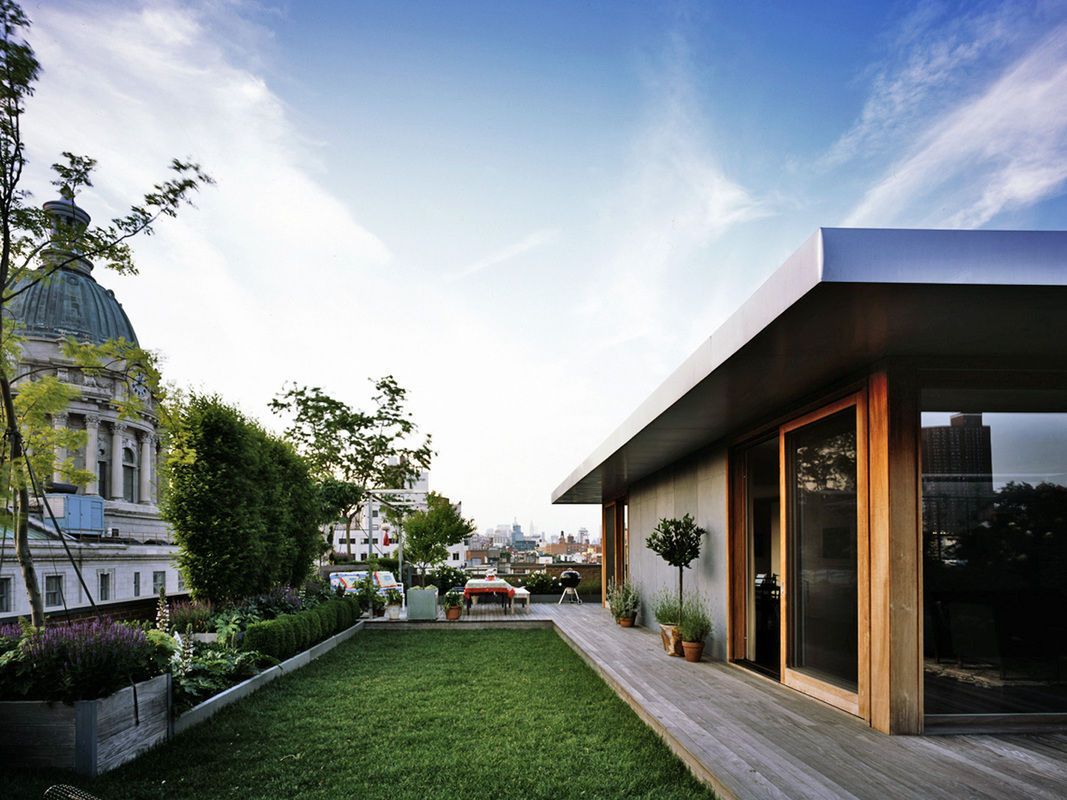Dachbegrünung Dachgarten Pflanzen Dach Grand Street Residence Berman
